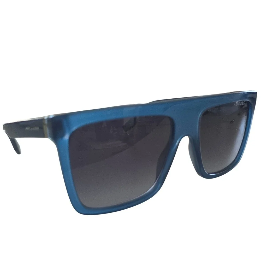 Marc Jacobs 639/S PJP9O Matte Blue Square Flat Top Sunglasses Mens 57-18-145